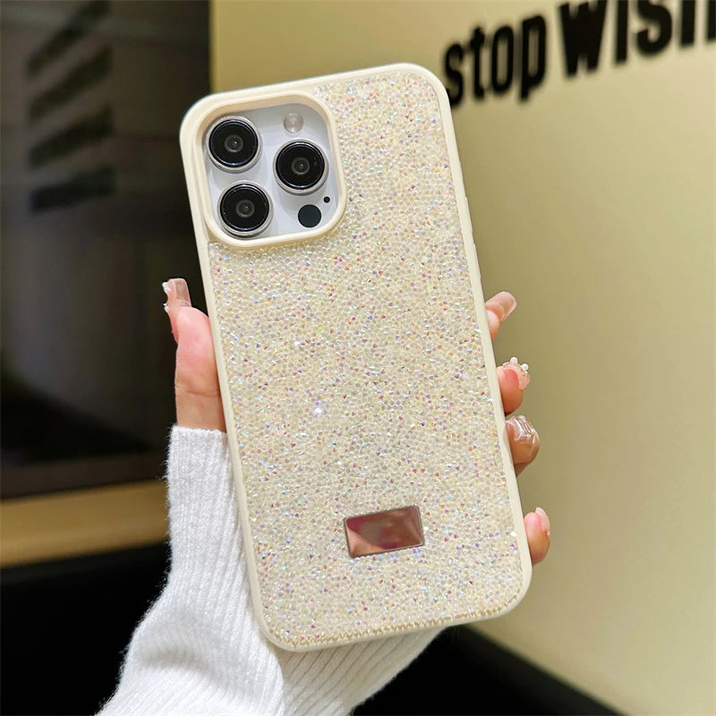 Luxury Shiny Diamond Phone Case For iPhone 17 16 15 14 Pro Max Plus 17Air 16E 13 12 11 Star Diamond Soft Rubber Protective Cover
