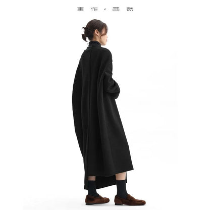 Niche Designer Style~ Wool Knit Dress, Women's Loose and Comfortable Long-Sleeve Dress, New Autumn and Winter Base Layer