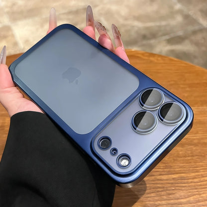 Official Ultra-thin Phone Case for iPhone 17 Air 16E 14 15 16 13 Pro Max Plus 16Pro 17Pro Max Matte Shockproof Protector Cover Dark Blue