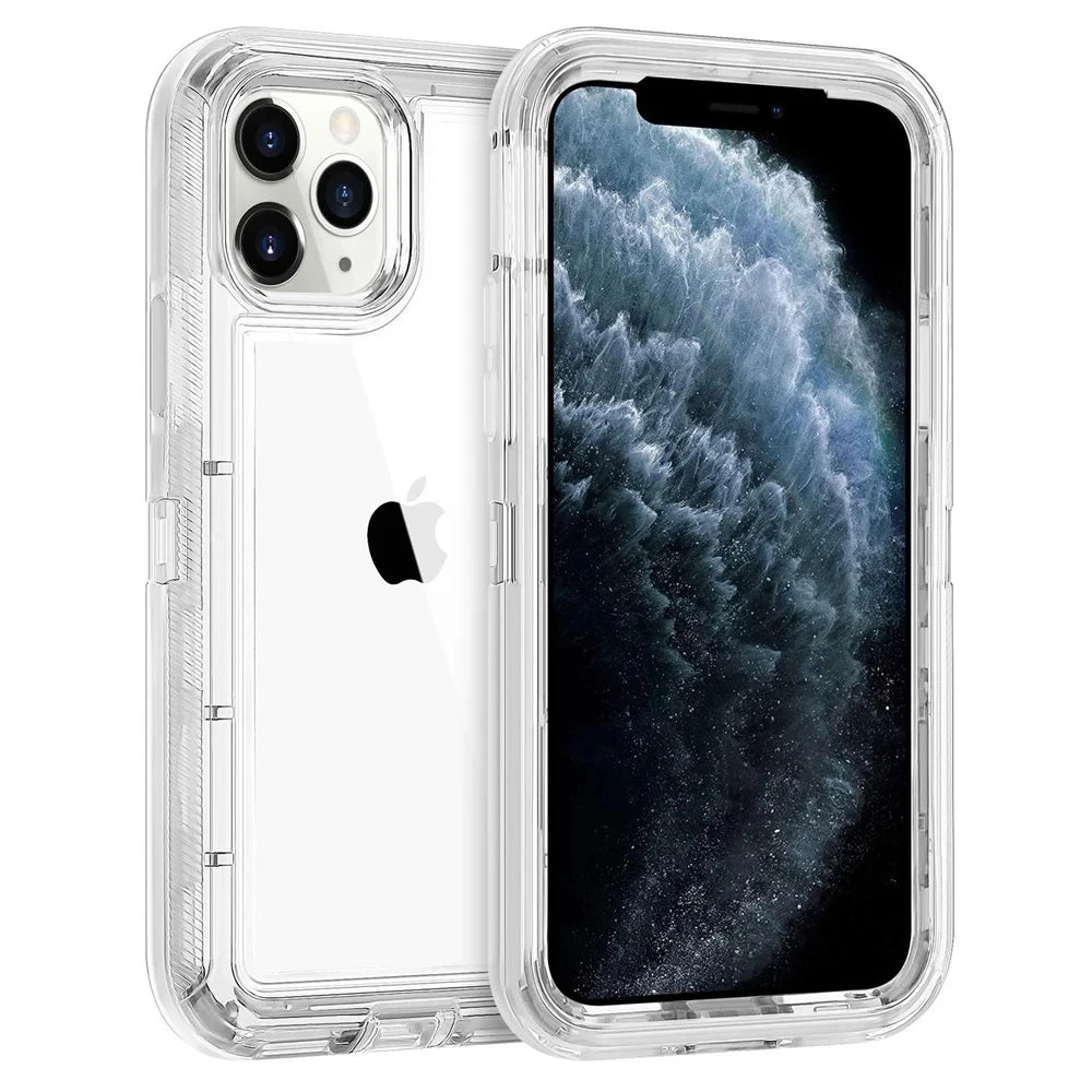 3 IN1 For iPhone 17 16E 15 14 16 PLUS 11 17 Pro MAX MINI 17 Air Phone Case Heavy Duty Hybrid Rugged Shockproof Armor Hard Cover