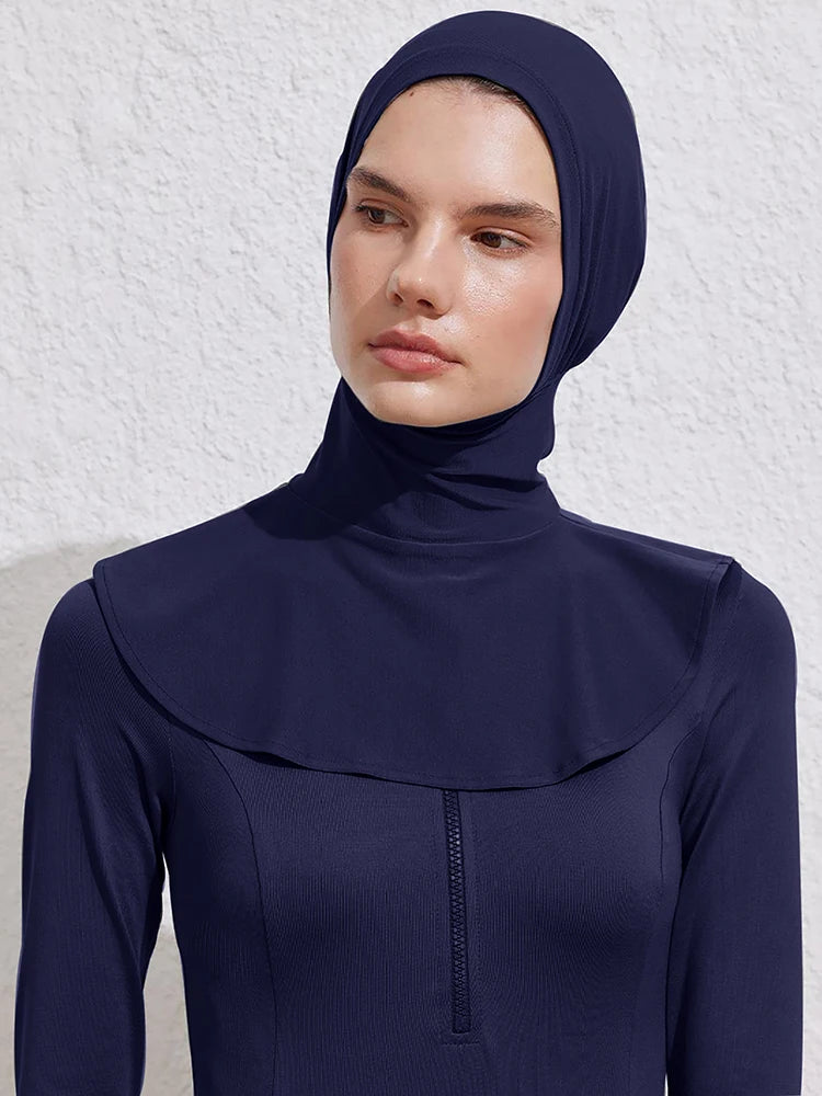1PCS Summer Sporty Bath Swim Hijab Swimming Instant Turban Women , Extended Neck Design G-H46B