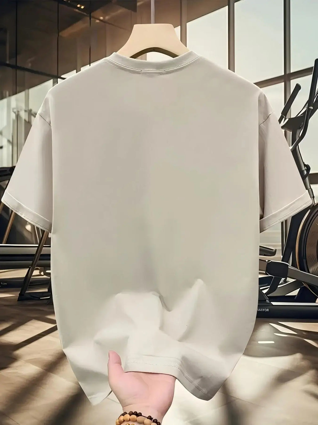 Men's 100% pure cotton fashionable casual loose Italian style Milan letter printed round neck short sleeved T-shirt top