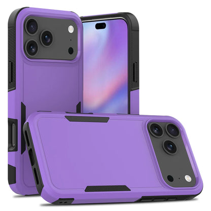 Heavy Duty Armor Shockproof Case For iPhone 17 Pro Max 17Air 16e 16 Plus TPU Frame Hard Plastic Phone Protective Cover Fundas Purple
