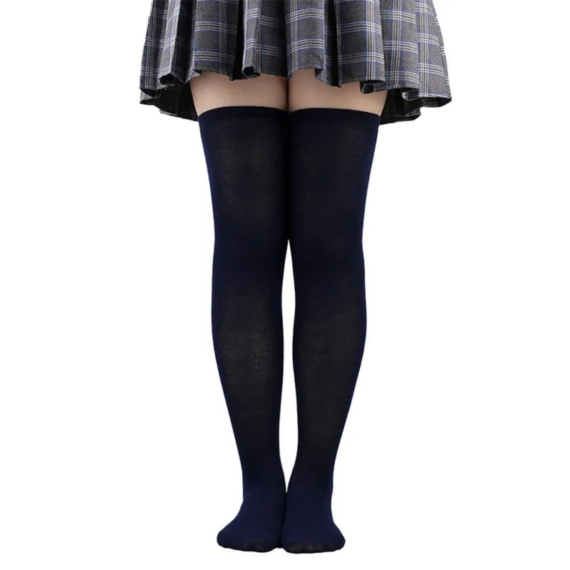 Black/White Striped Long Socks Women Sexy Over Knee Thigh High Socks Over The Knee Stockings Ladies Girls Warm Long Tube Socks ﻿ Black