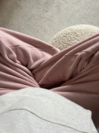 Women's Fall Winter Casual Wide Leg Pants, Comfortable Loose Fit Home Wear, Simple Solid Color Daily Clothing