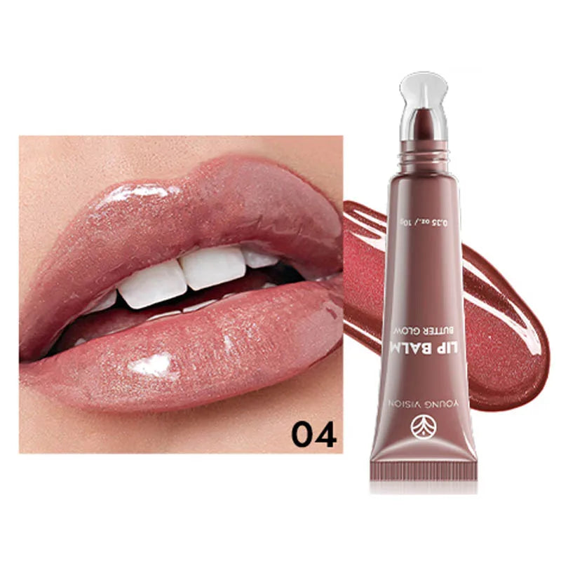 YOUNG VISION 6 Colors Fine Shimmering Hydrating Pipe Lip Gloss Moisturizing Crystal Gloss Lip Gloss Layering Lip Makeup