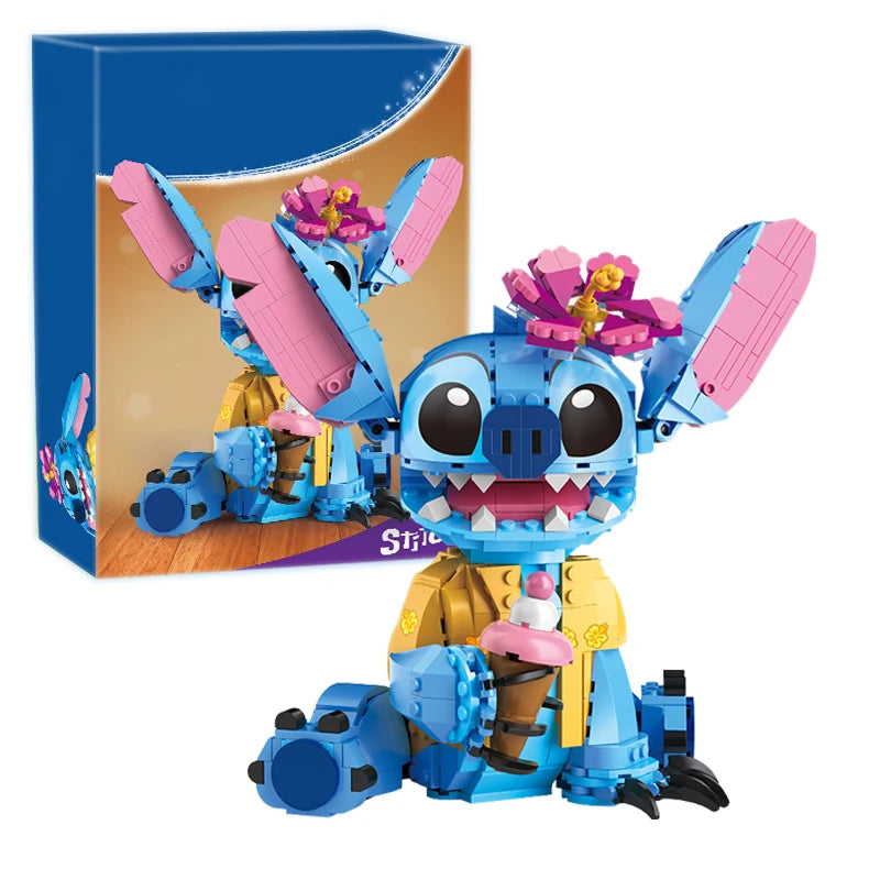 Stitch Angel CP Building Blocks 2025 Large Piece Cartoon Toys for Kids with Moving Ears Assembly Gift for Boys & Girls Birthday