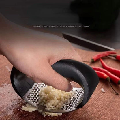 Manual Stainless Steel Garlic Press Crusher Vegetable Fruit Mincer Kitchen Chopping Tool Gadget