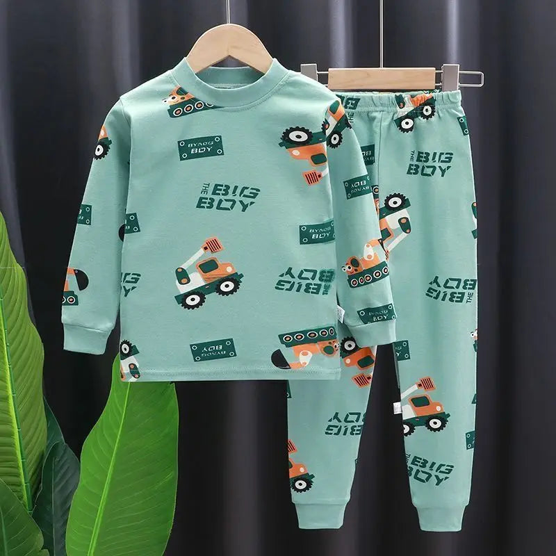 Fleece Hooded 3-Piece Kids Set Green