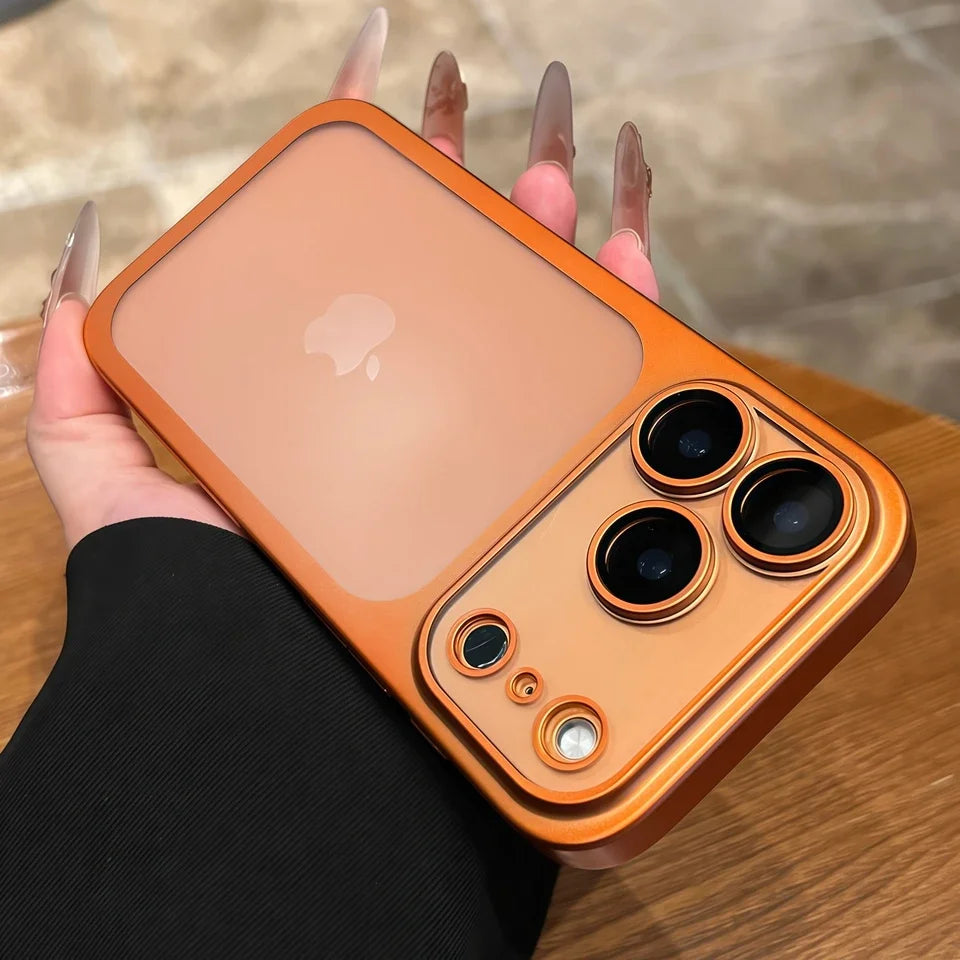 Official Ultra-thin Phone Case for iPhone 17 Air 16E 14 15 16 13 Pro Max Plus 16Pro 17Pro Max Matte Shockproof Protector Cover Orange OO