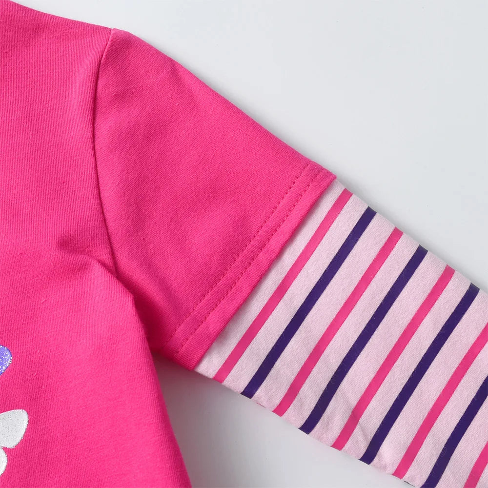 Girls' Butterfly Floral Long Sleeve Tee