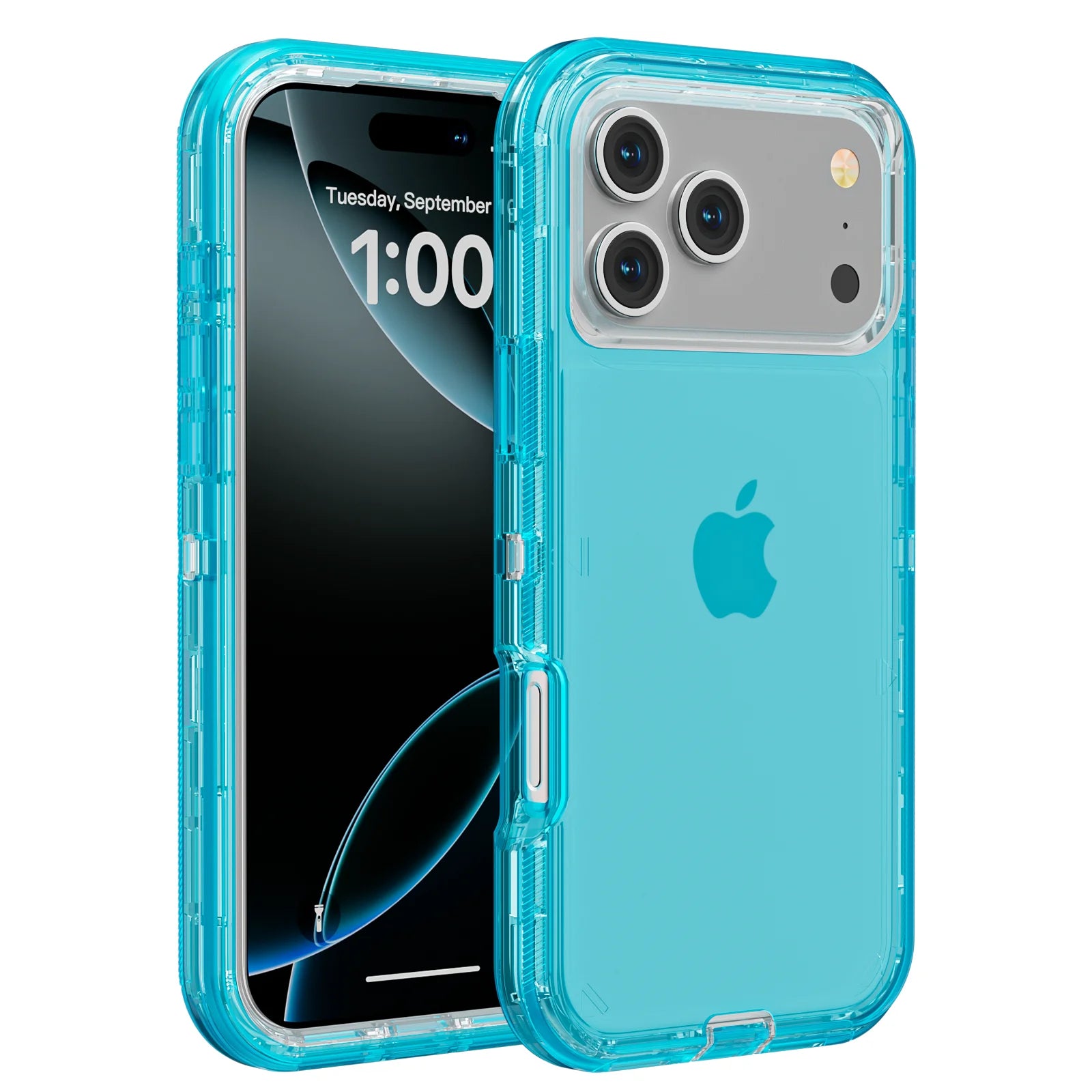 3 IN1 For iPhone 17 16E 15 14 16 PLUS 11 17 Pro MAX MINI 17 Air Phone Case Heavy Duty Hybrid Rugged Shockproof Armor Hard Cover Blue