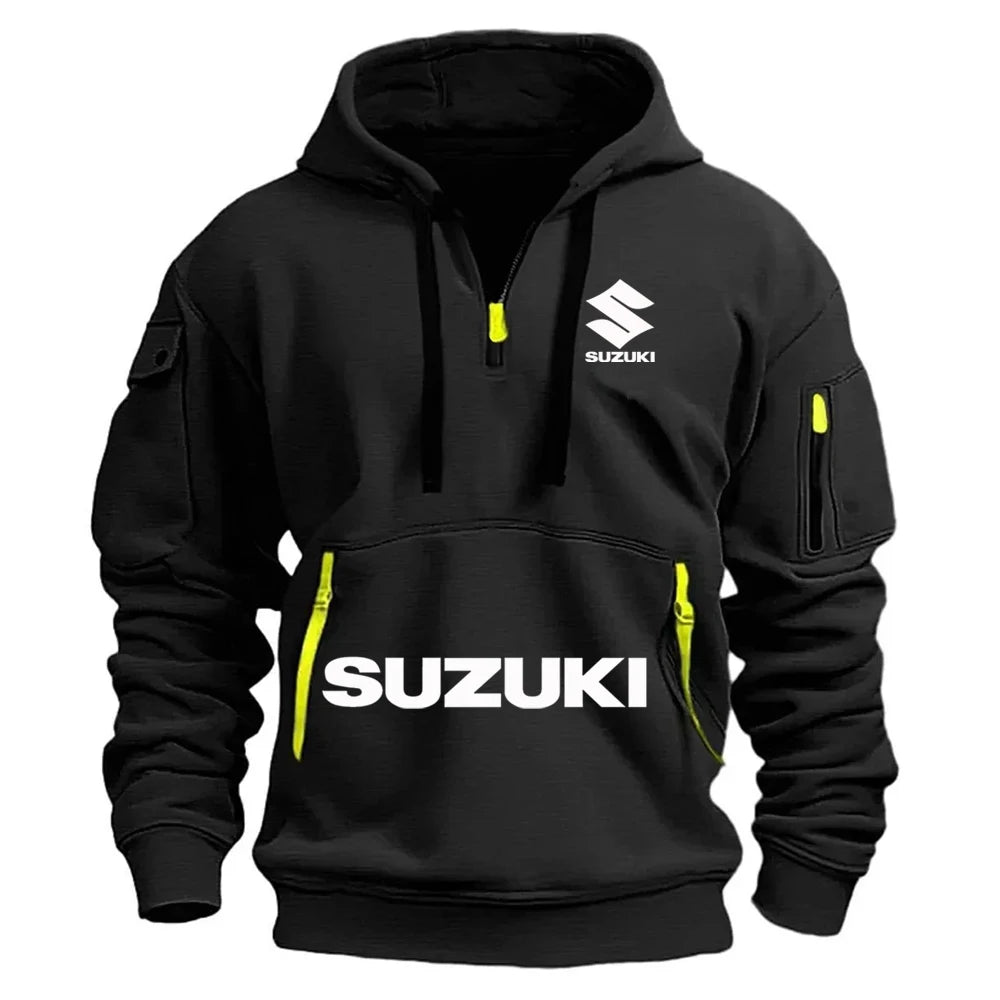 Suzuki's newmen's hooded sweatshirt casual outdoor sports sweatshirt warm for autumnandwinter perfect for motorcycle enthusiasts 5