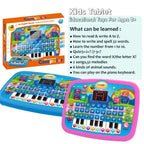 Kids’ Education LED Tablet Toy, Age 3+ Literacy Math Music Learning, Doubles as Electronic Keyboard, Birthday Christmas Gift