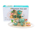 Kids Wooden Afternoon Tea Set Toys Kitchen Accessories Tea Party Food Play Early Educational Toys for Toddlers Girls Boys Gifts