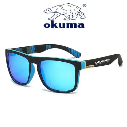 Okuma polarized sunglasses UV400 for men and women outdoor hunting, fishing, driving bicycles, sunglasses optional box Blue
