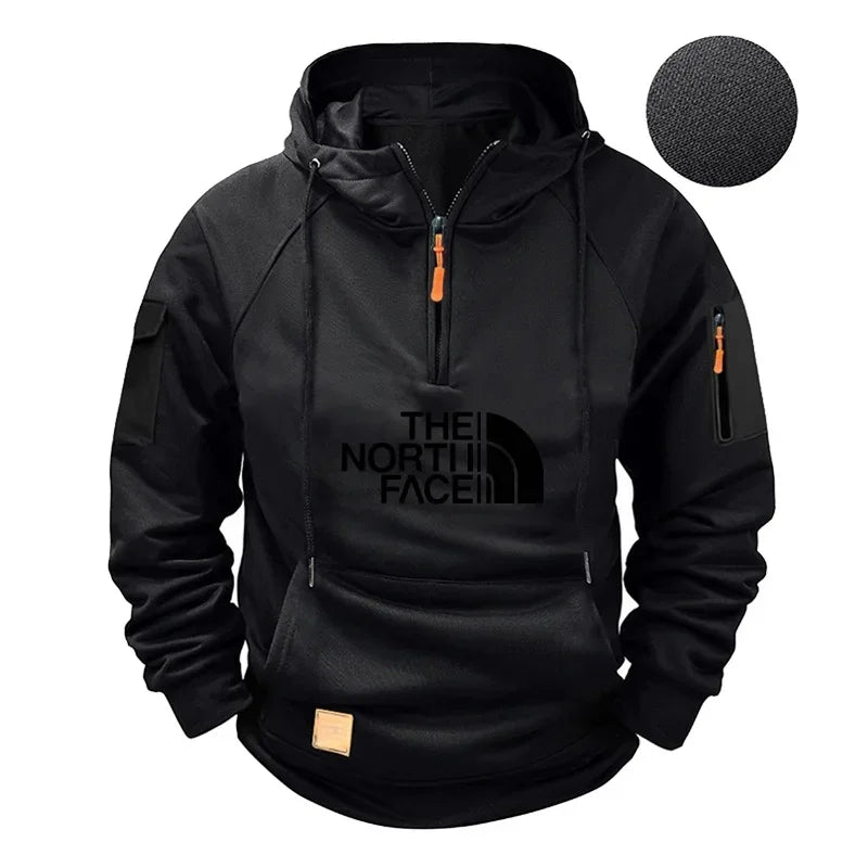 Men's casual sports long-sleeved hooded large-sized sweatshirt and fashionable fitness pullover for autumn and winter 2025 Picture color2