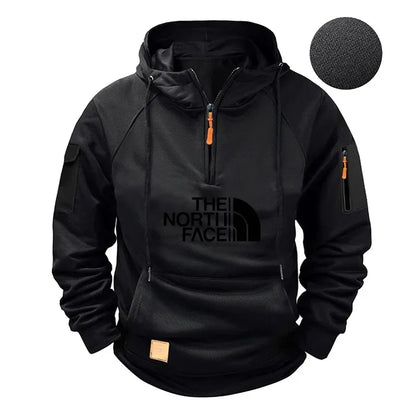 Men's casual sports long-sleeved hooded large-sized sweatshirt and fashionable fitness pullover for autumn and winter 2025 Picture color2