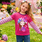 Girls' Butterfly Floral Long Sleeve Tee
