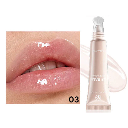 YOUNG VISION 6 Colors Fine Shimmering Hydrating Pipe Lip Gloss Moisturizing Crystal Gloss Lip Gloss Layering Lip Makeup 8167-03