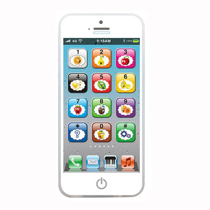 Kids Fun Learning Play Phone - Interactive Simulation, Numbers & Fruits, 12 Educational Keys - Fosters Cognitive Skills, Built-i WHITE