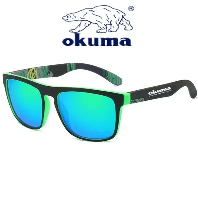 Okuma polarized sunglasses UV400 for men and women outdoor hunting, fishing, driving bicycles, sunglasses optional box green