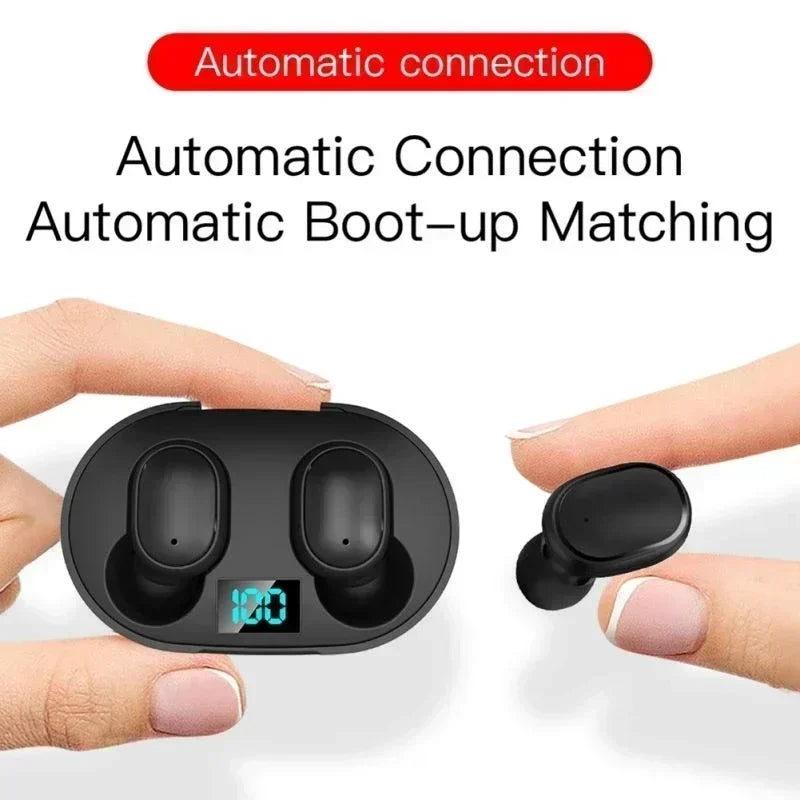 E6S TWS Bluetooth Earphones Wireless Noise Cancelling Headset with Microphone Waterproof In-Ear Earbuds for Sports And Video Game