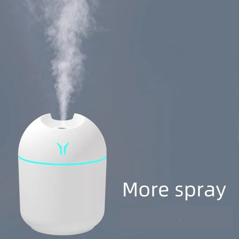 250ML USB Mini Air Humidifier Ultrasonic Essential Oil Aroma Diffuser with LED Color Lamp for Home Car Mute Mist Maker Touch-tone Control