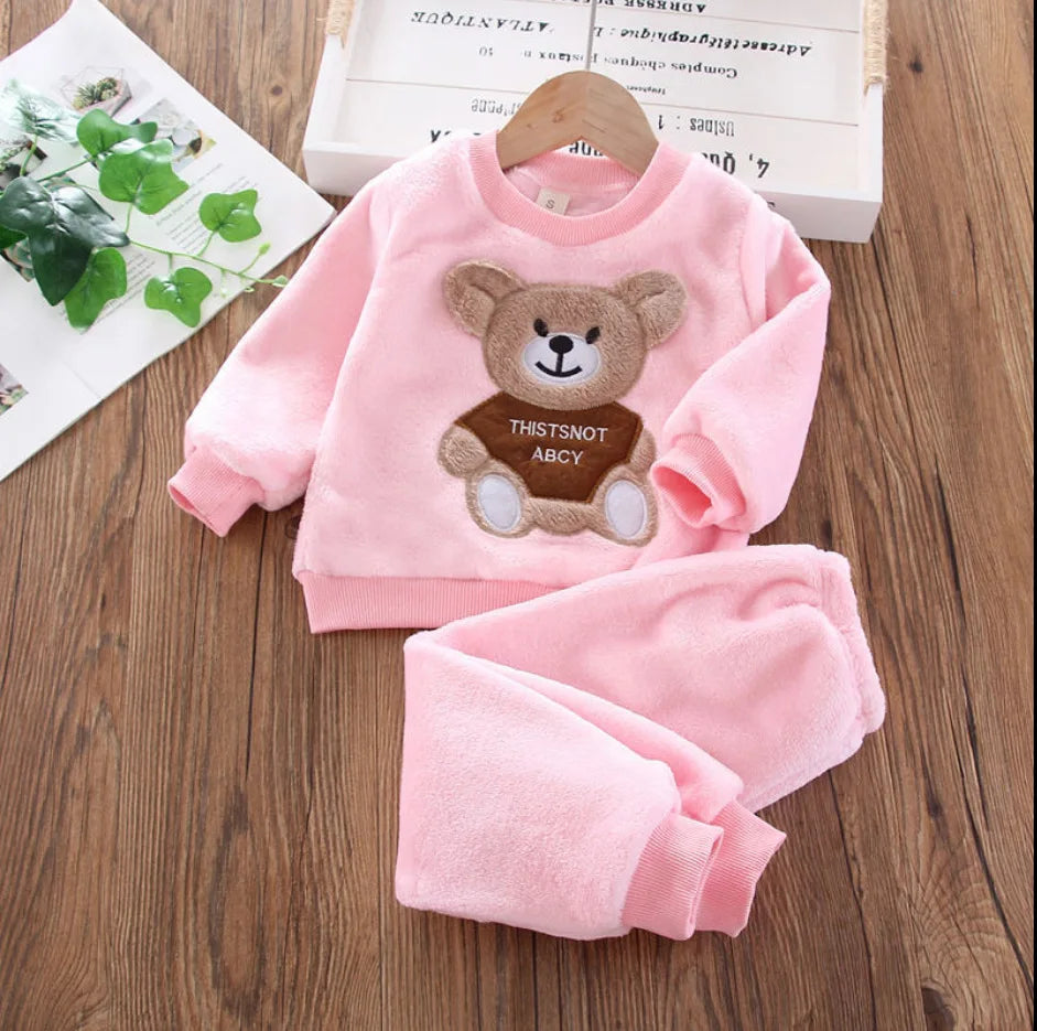 Cute Bear 3-Piece Winter Set Pink 1