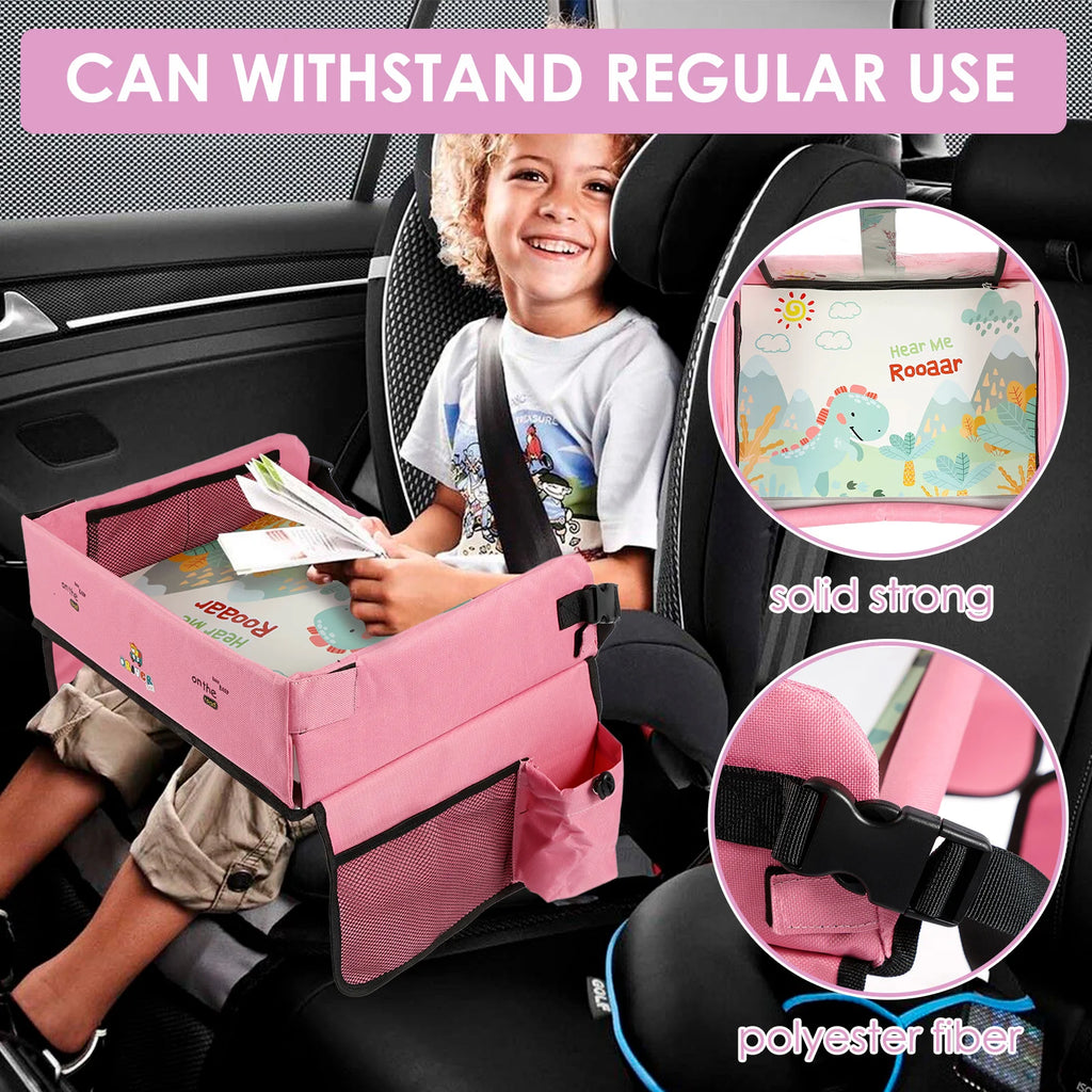 Kids Car Seat Tray Stable Traveling Tray Versatile Car Seat Tray Detachable Car Seat Table Trays Airplane Lap Desk Organizer