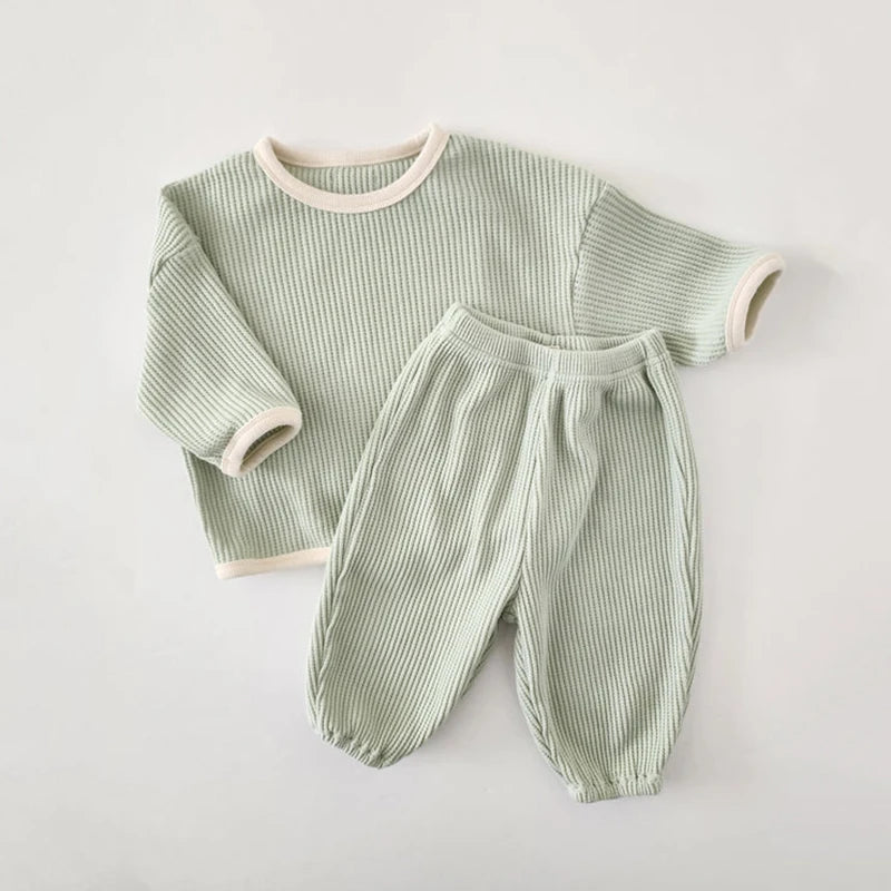 Waffle Pullover & Pants Set