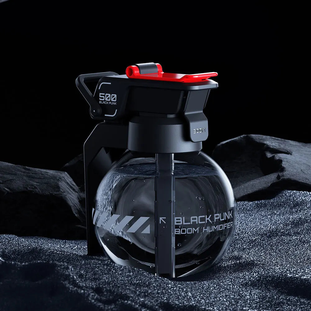 500ml Grenade Air Humidifier with Essential Oils for Home Office Aroma Therapy Stress Relief Decorative Cyberpunk Style High Capacity Mist Discharge