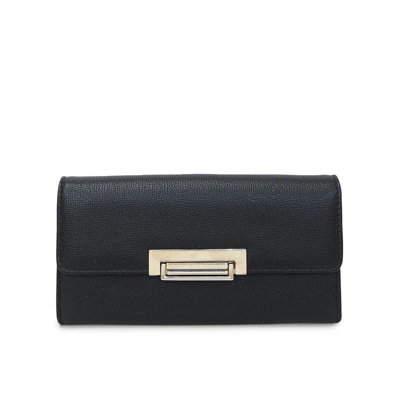 Women Wallet PU Leather Female Purse Fashion Solid Color Minimalist Coin Pocket Long Design Clutch Ladies Business Money Bag black
