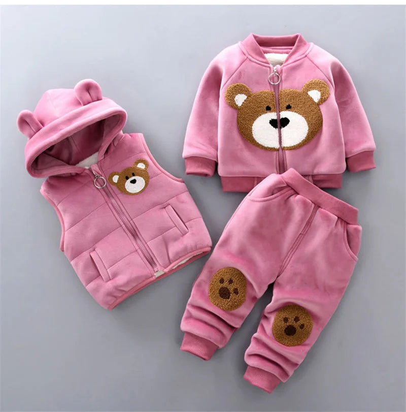 Cute Bear 3-Piece Winter Set