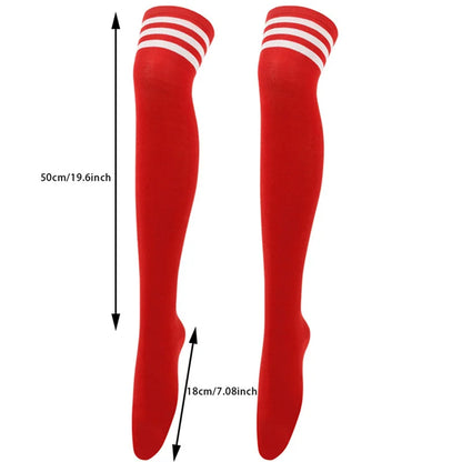 Black/White Striped Long Socks Women Sexy Over Knee Thigh High Socks Over The Knee Stockings Ladies Girls Warm Long Tube Socks ﻿