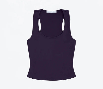 Women's Wide-Strap Camisole Tank Top — Casual & Sporty PURPLE