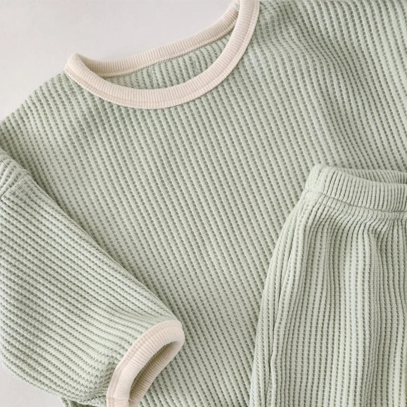 Waffle Pullover & Pants Set