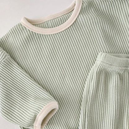 Waffle Pullover & Pants Set