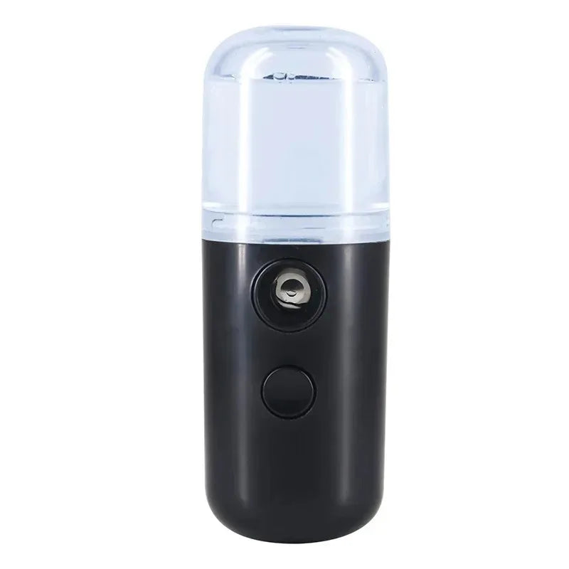 USB Portable 30ml Mini Nano Mist Sprayer Face Spray Facial Steamer Moisturizing Air Humidifier Skin Care Beauty Instruments Black