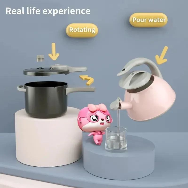 Kids Play Kitchen Set Pretend Play Cooking Toys Set Kitchen Toy Playset For Toddlers Pots And Pans Role Playing Toys Gift