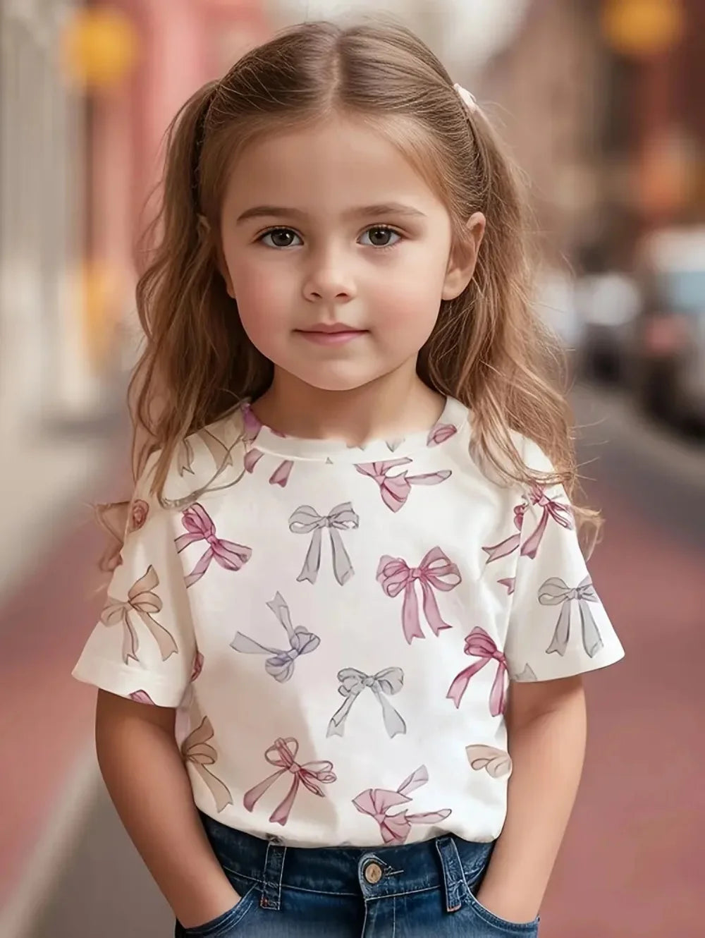 Kids Clothes Children's T-Shirt Girl Short Sleeve Top Cartoon Bow Kawaii Girls Summer Clothes Child T-Shirt Children's Clothing TXS00ZMG