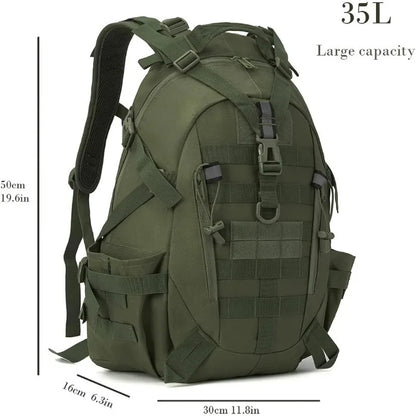 40L Tactical Backpack for Men Camping Hiking Backpacks Reflective Outdoor Travel Bags Survival Molle Climbing Rucksack Bag