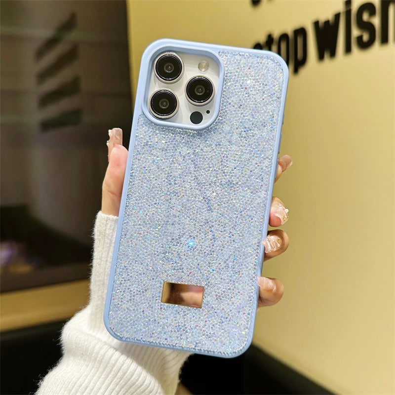 Luxury Shiny Diamond Phone Case For iPhone 17 16 15 14 Pro Max Plus 17Air 16E 13 12 11 Star Diamond Soft Rubber Protective Cover