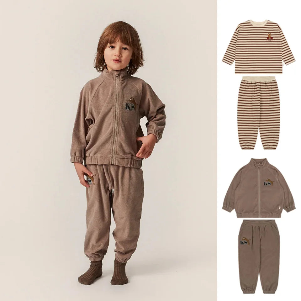 Embroidered Kids Jacket & Pants Set