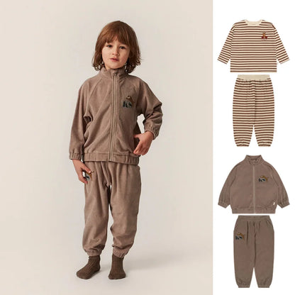 Embroidered Kids Jacket & Pants Set