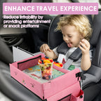 Kids Car Seat Tray Stable Traveling Tray Versatile Car Seat Tray Detachable Car Seat Table Trays Airplane Lap Desk Organizer