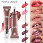 YOUNG VISION 6 Colors Fine Shimmering Hydrating Pipe Lip Gloss Moisturizing Crystal Gloss Lip Gloss Layering Lip Makeup