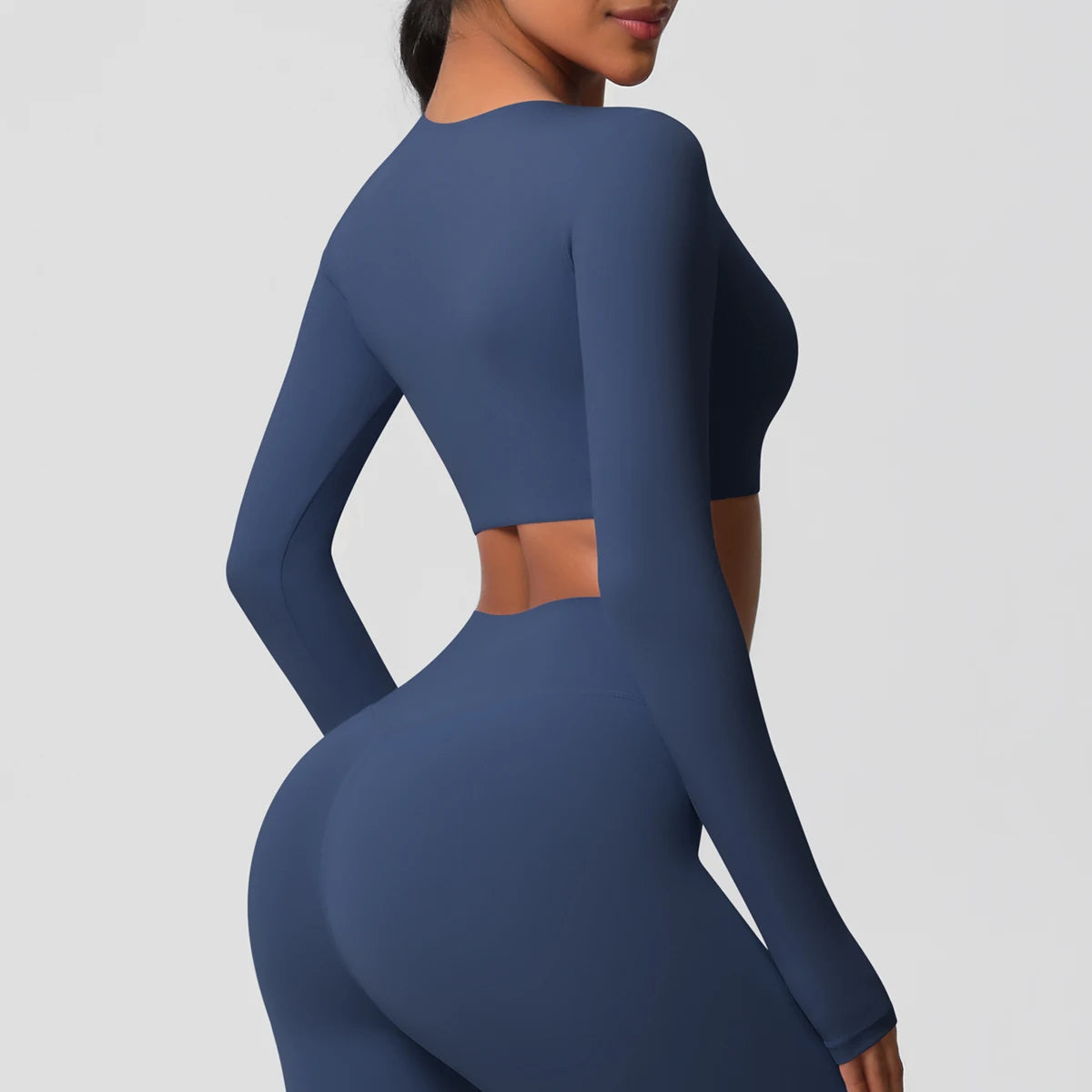 Yoga Shirts For Women Long Sleeve With Padded Fitness Running Gym Clothes Workout Dry Fit Breathable High Elastic Sports Top