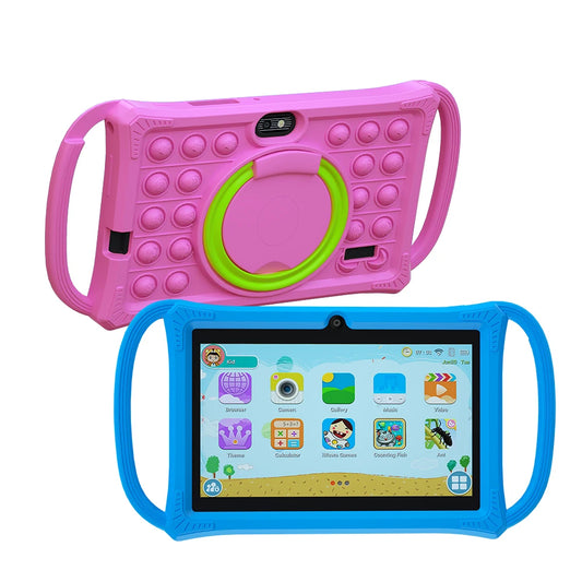 Kids Tablet 7.0 Inch Android 12 Quad Core 4GB RAM+64GB ROM 4500mAh Dual Camera WiFi Parental Control