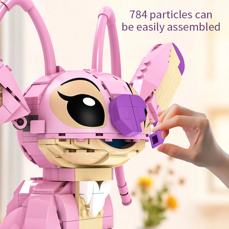 Stitch Angel CP Building Blocks 2025 Large Piece Cartoon Toys for Kids with Moving Ears Assembly Gift for Boys & Girls Birthday
